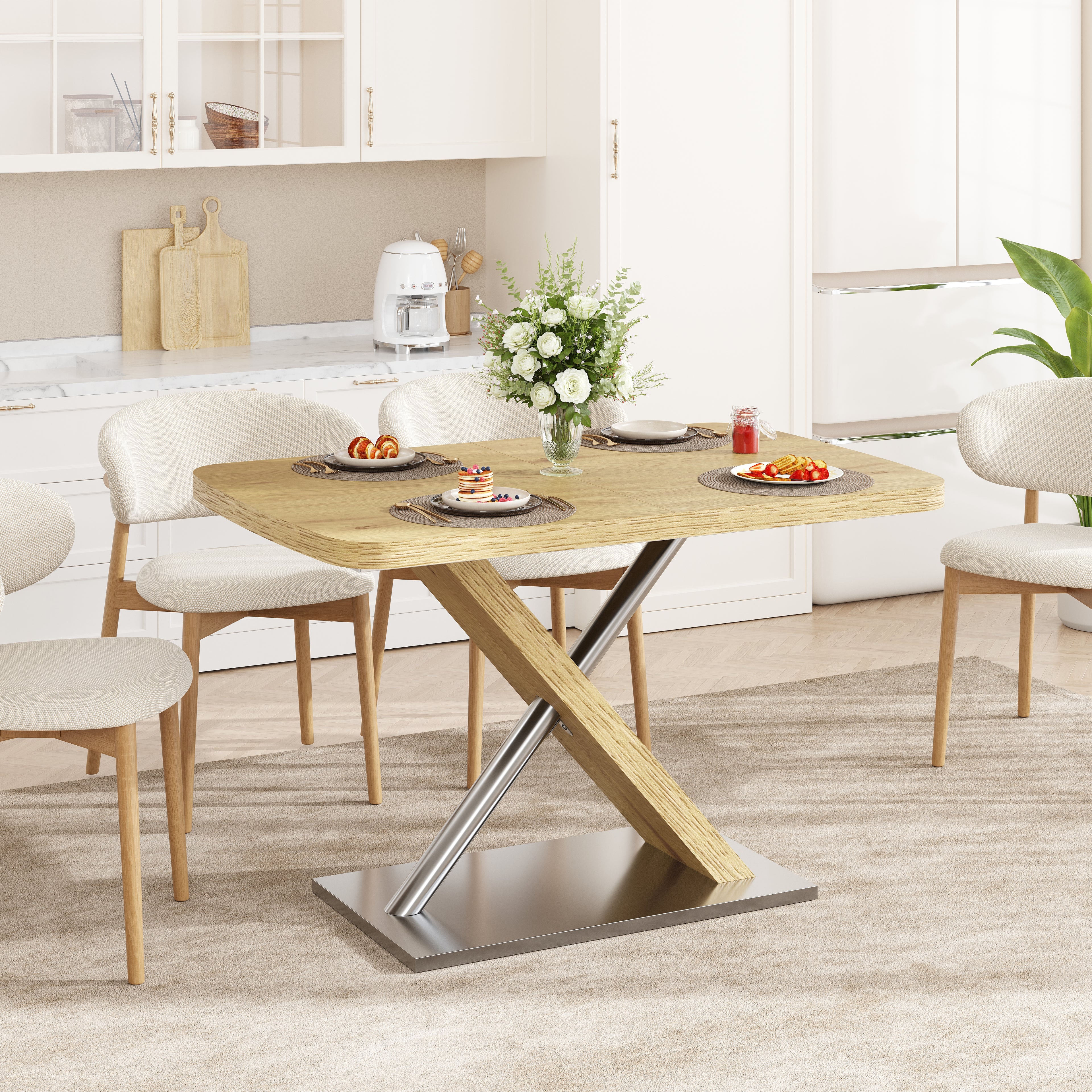 47.25 "-63" Dining Table - Original Wood Color