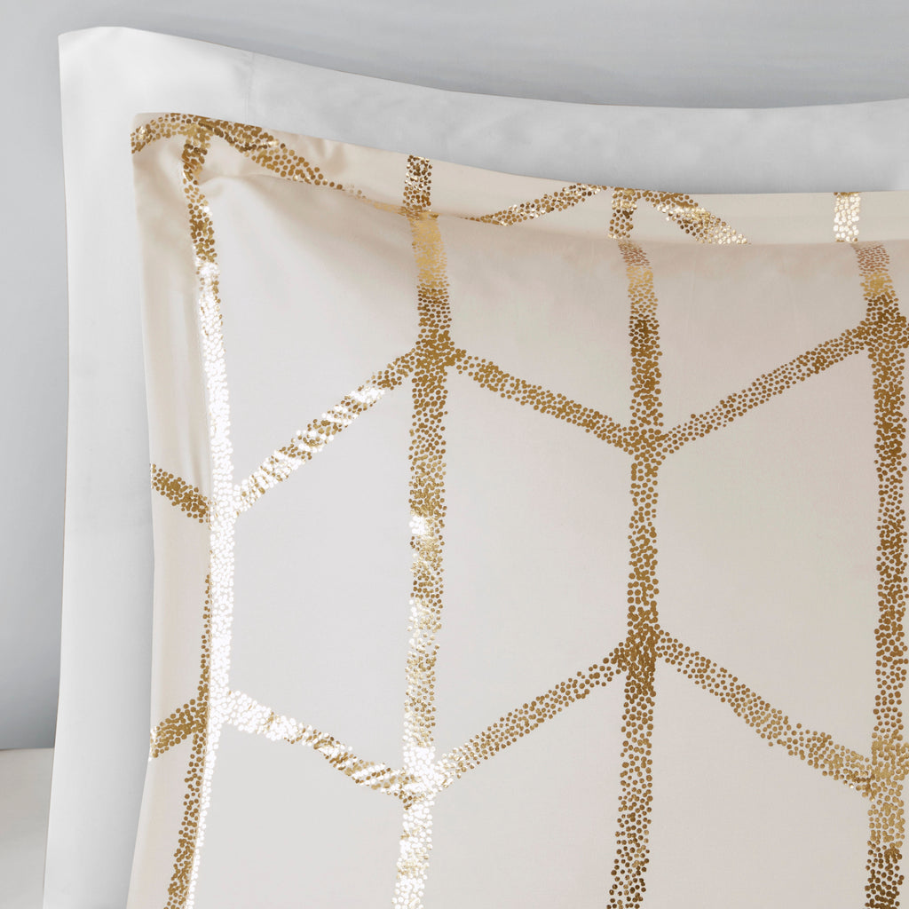4-Piece Twin/Twin XL 100% Polyester Brushed Printed Comforter Set