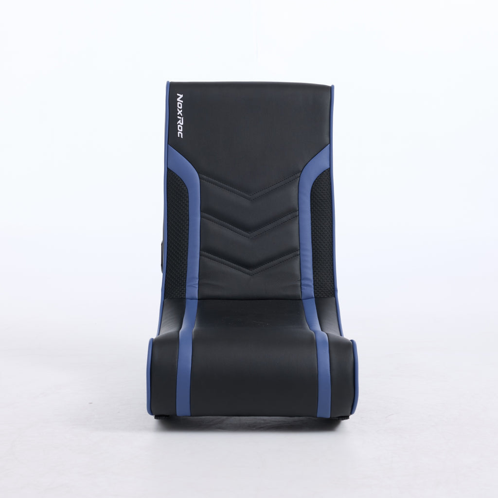 Gaming Rocker Floor Chair with RGB LED Lights, PU Leather, Black