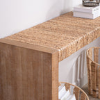 Natural Seagrass Console Table