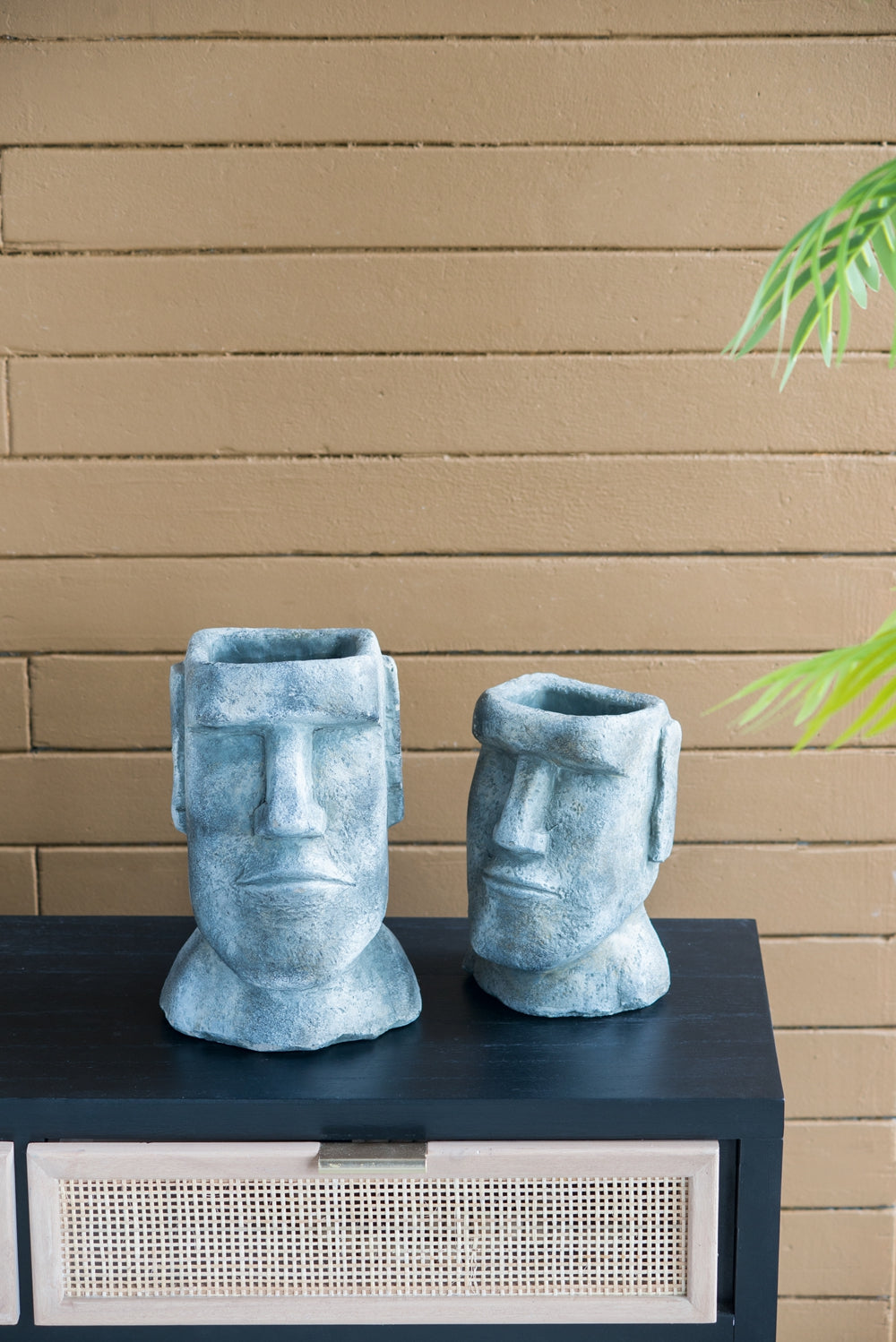 Easter Island Cement Planter - 9"