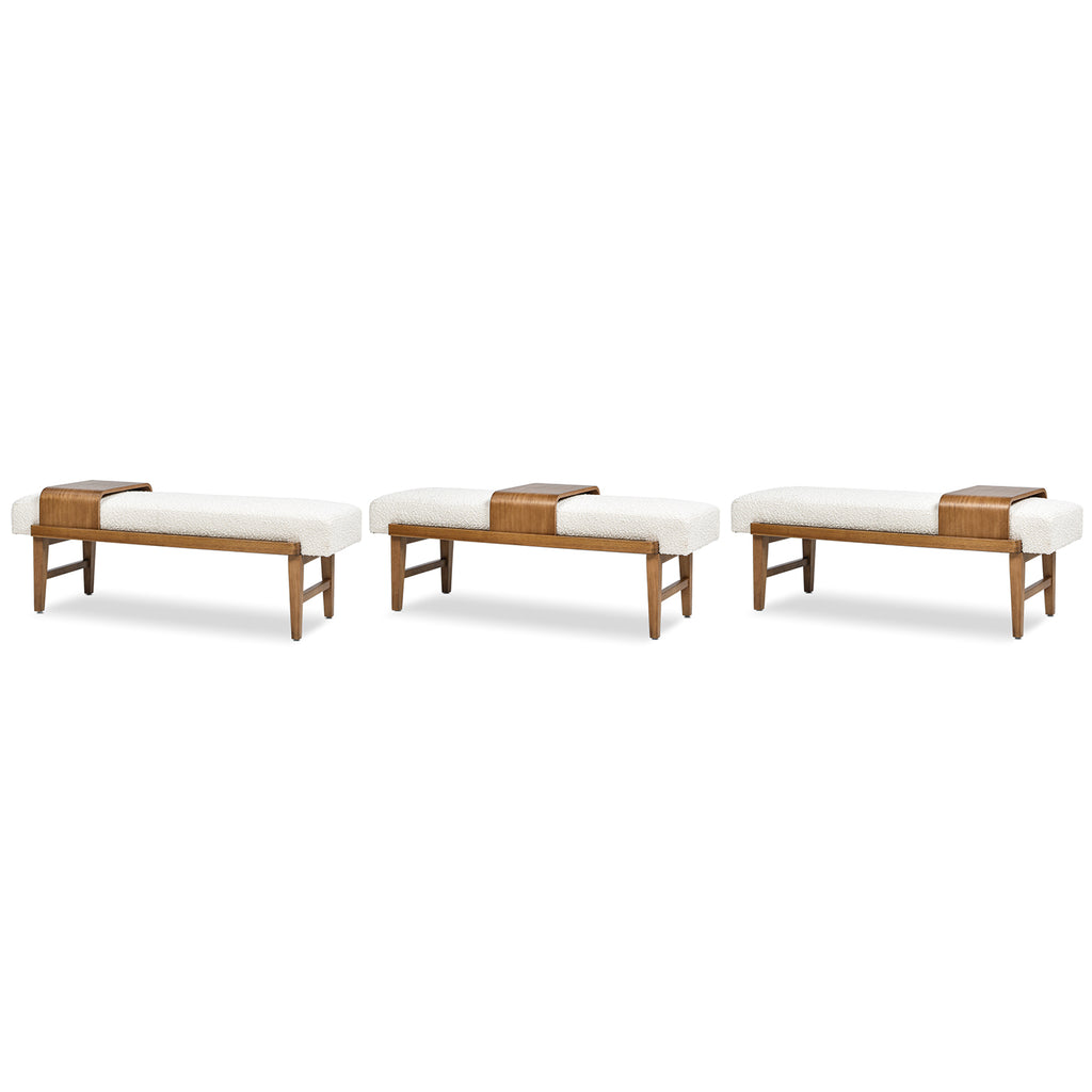 Billie 52" Modern Telephone Bench with Sliding Shelf