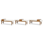 Billie 52" Modern Telephone Bench with Sliding Shelf