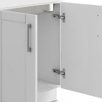 Modern Wide Shaker - 28" Laundry Cabinet with Faucet and Stainless Steel Sink