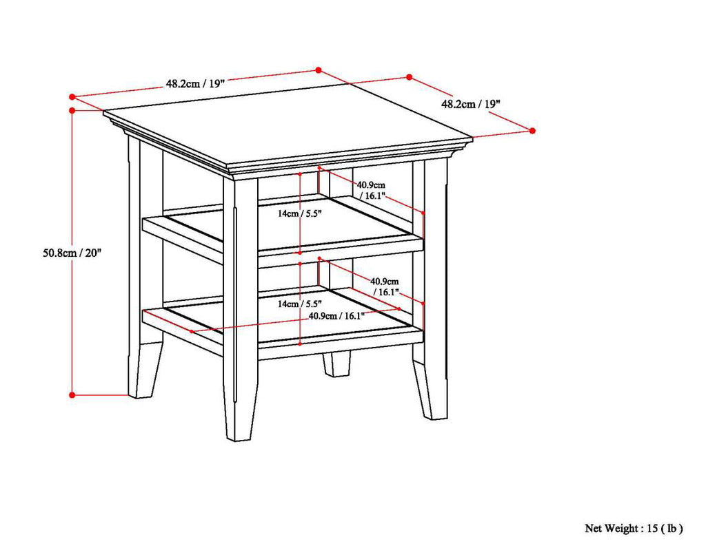 Acadian Rustic End Table