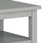 Warm Shaker Solid Wood 20-Inch Wide Transitional End Table in Fog