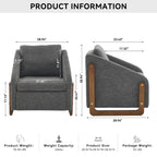 Chenille Fabric Modern Upholstered Armchair