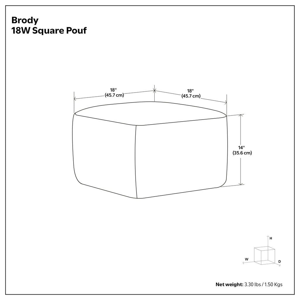 Brody Square Pouf