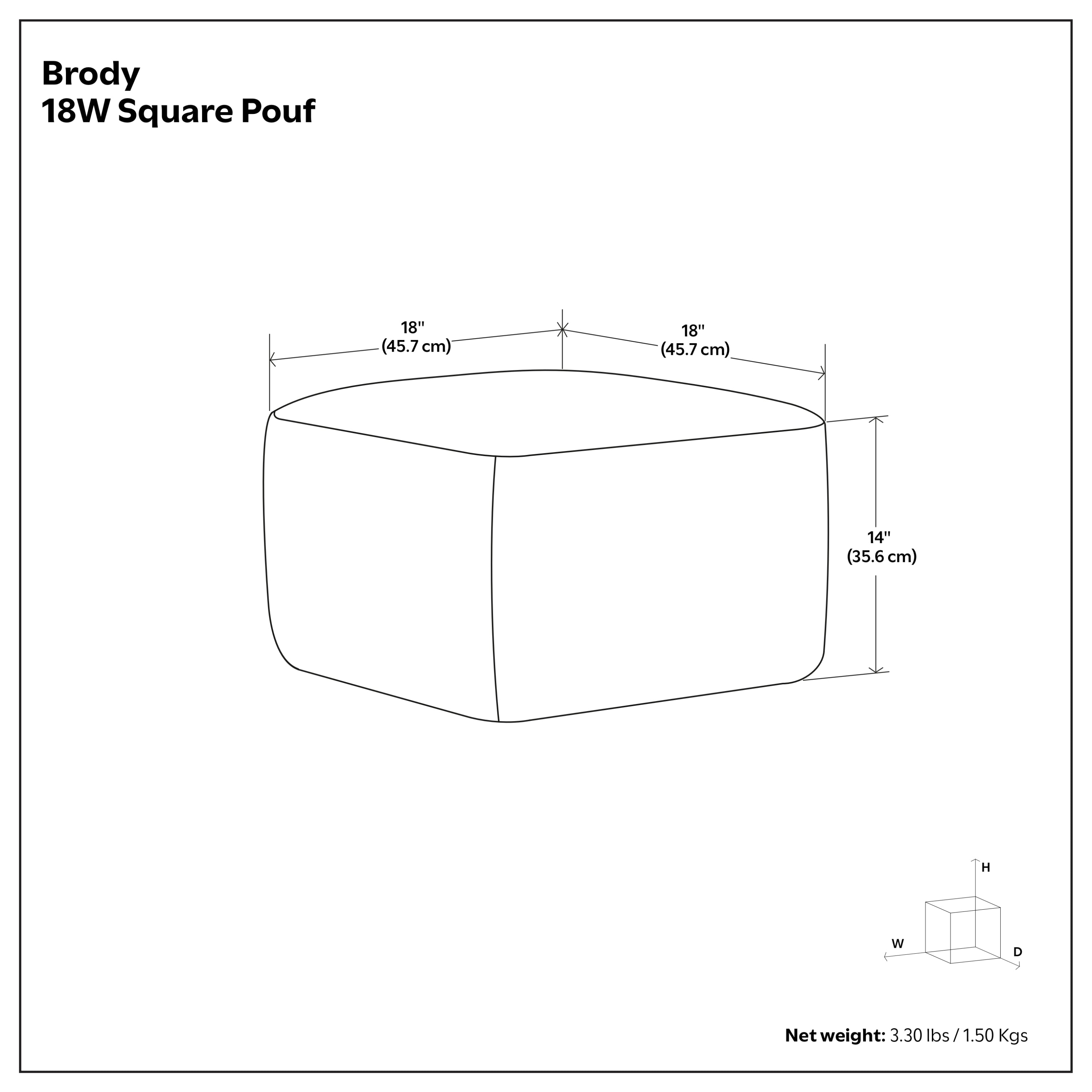 Brody Square Pouf
