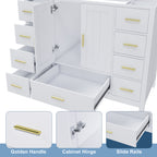 42" Bathroom Vanity Base Cabinet with 2 Soft-Close Double Doors