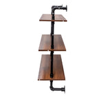 Industrial Pipe Shelf - 3 Tier & 2 Tier Wall Mounted Shelves
