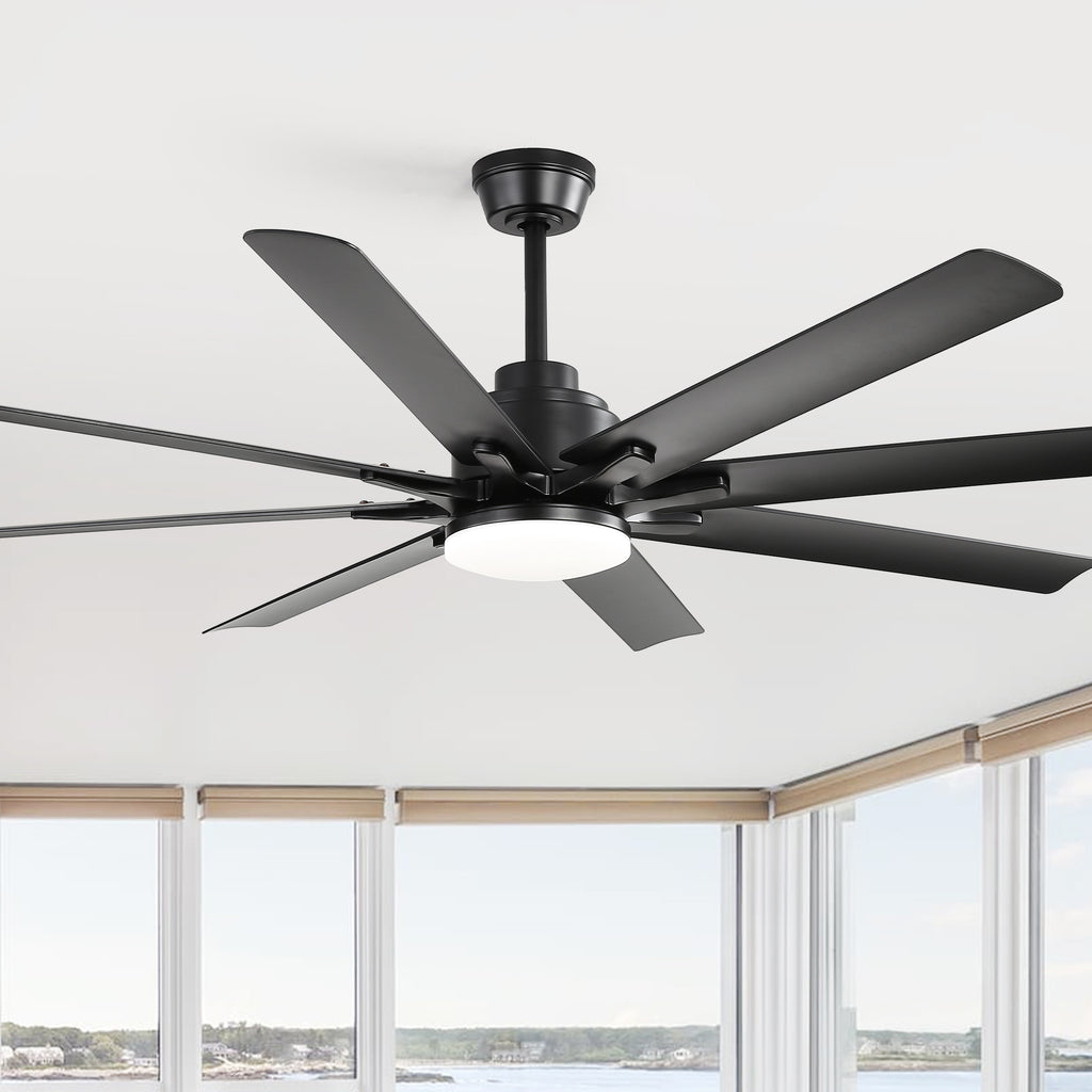 Modern 52-Inch Smart Ceiling Fan With Light