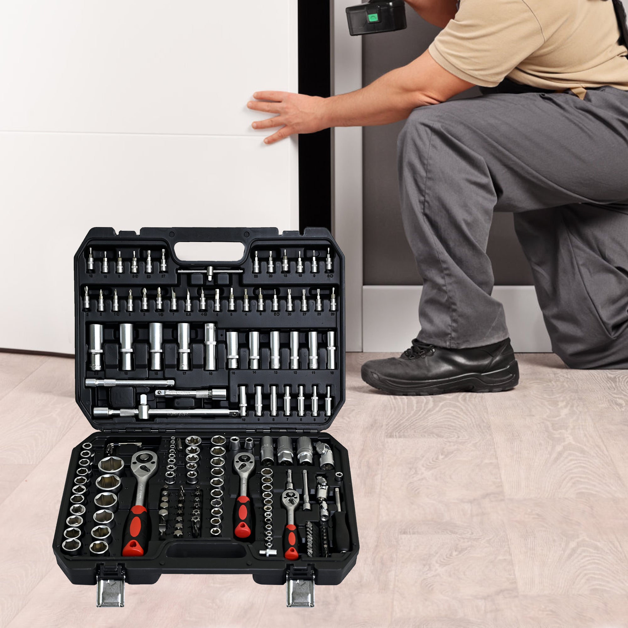 171-Piece Socket and Ratchet Wrench Tool Set
