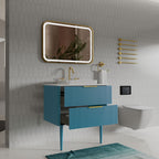 Elena 30" Striped Aquamarine Bathroom Vanity
