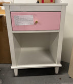 Wooden Nightstand with One Drawer and One Shelf