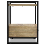 Riverside Solid Mango Wood Bedside Table in Refined