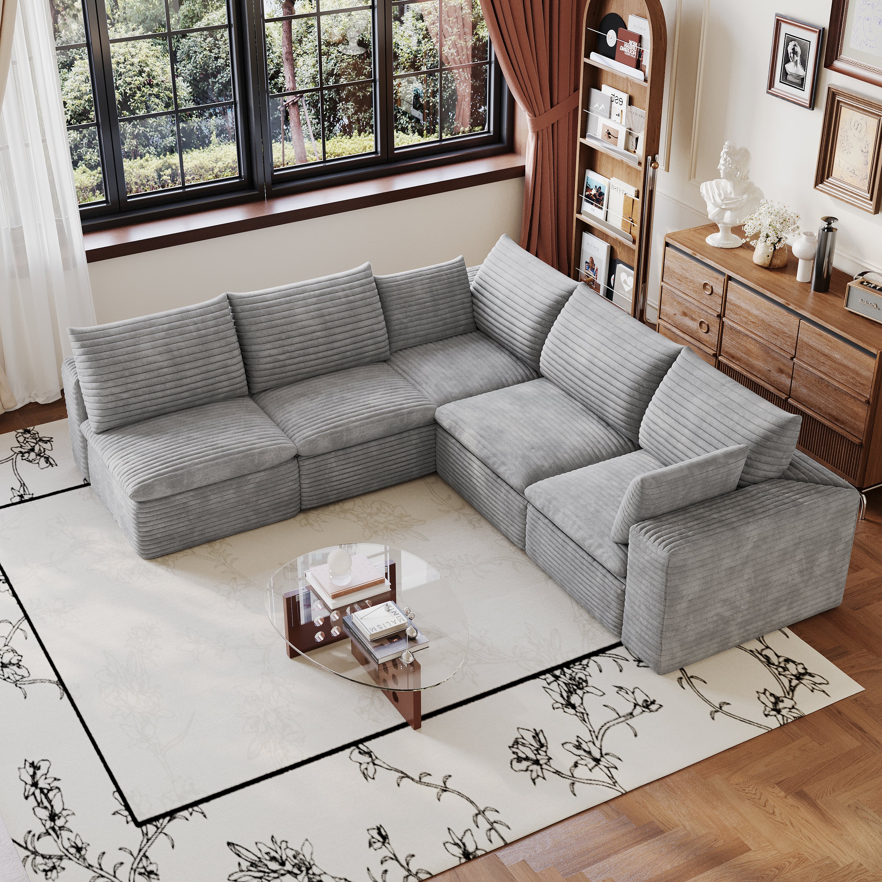 Cloud Sofa in Corduroy Fabric