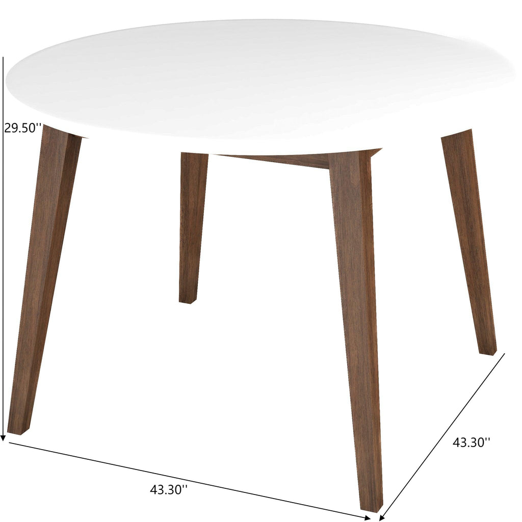 Paloma Mid-Century Modern Round Dining Table