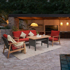 Outdoor Wicker Patio Furniture Set with Pillows