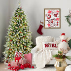 6ft Pre-Lit Artificial Christmas Tree with 380 Warm White Lights