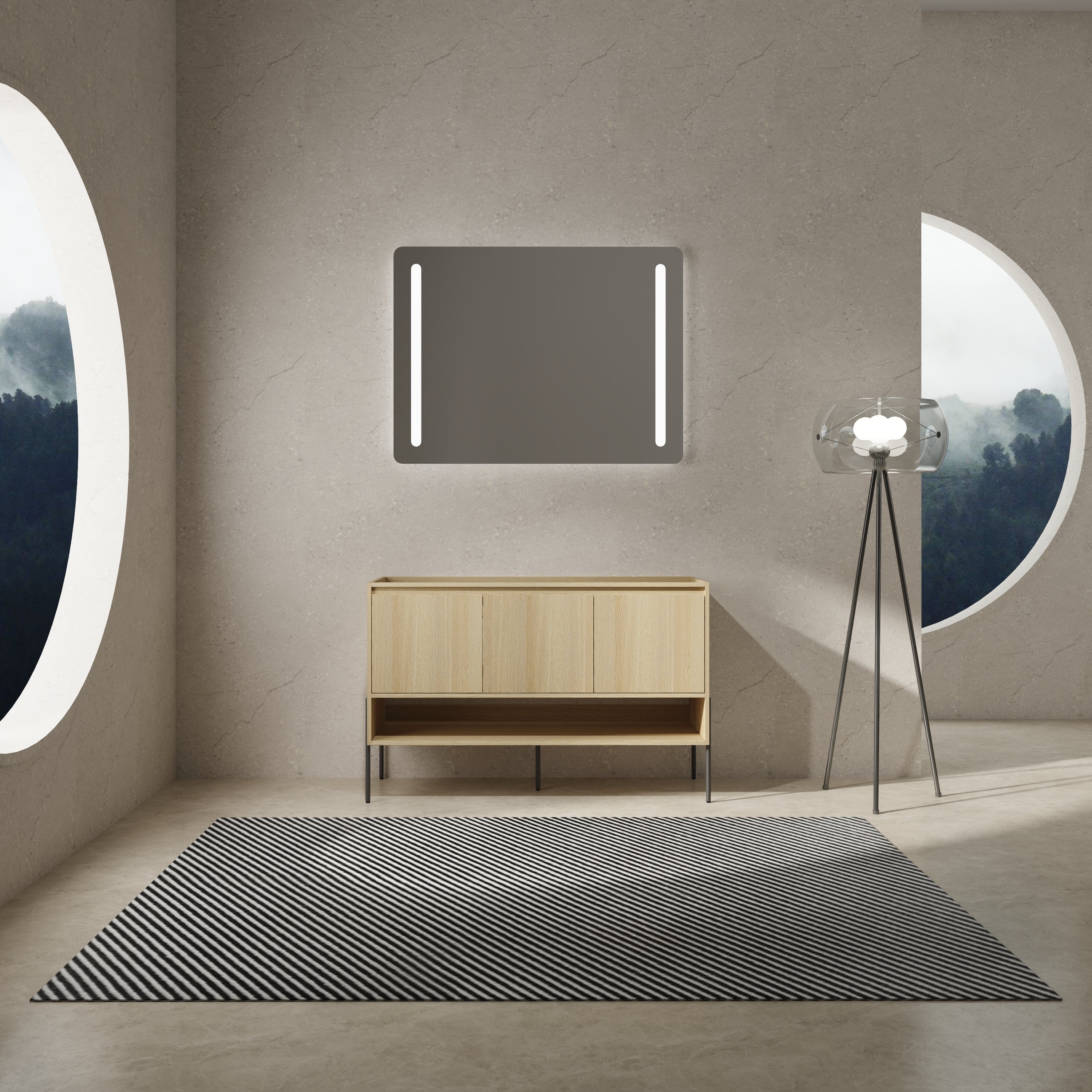 48" Freestanding Bathroom Vanity & 3 Soft-Close Cabinet Doors