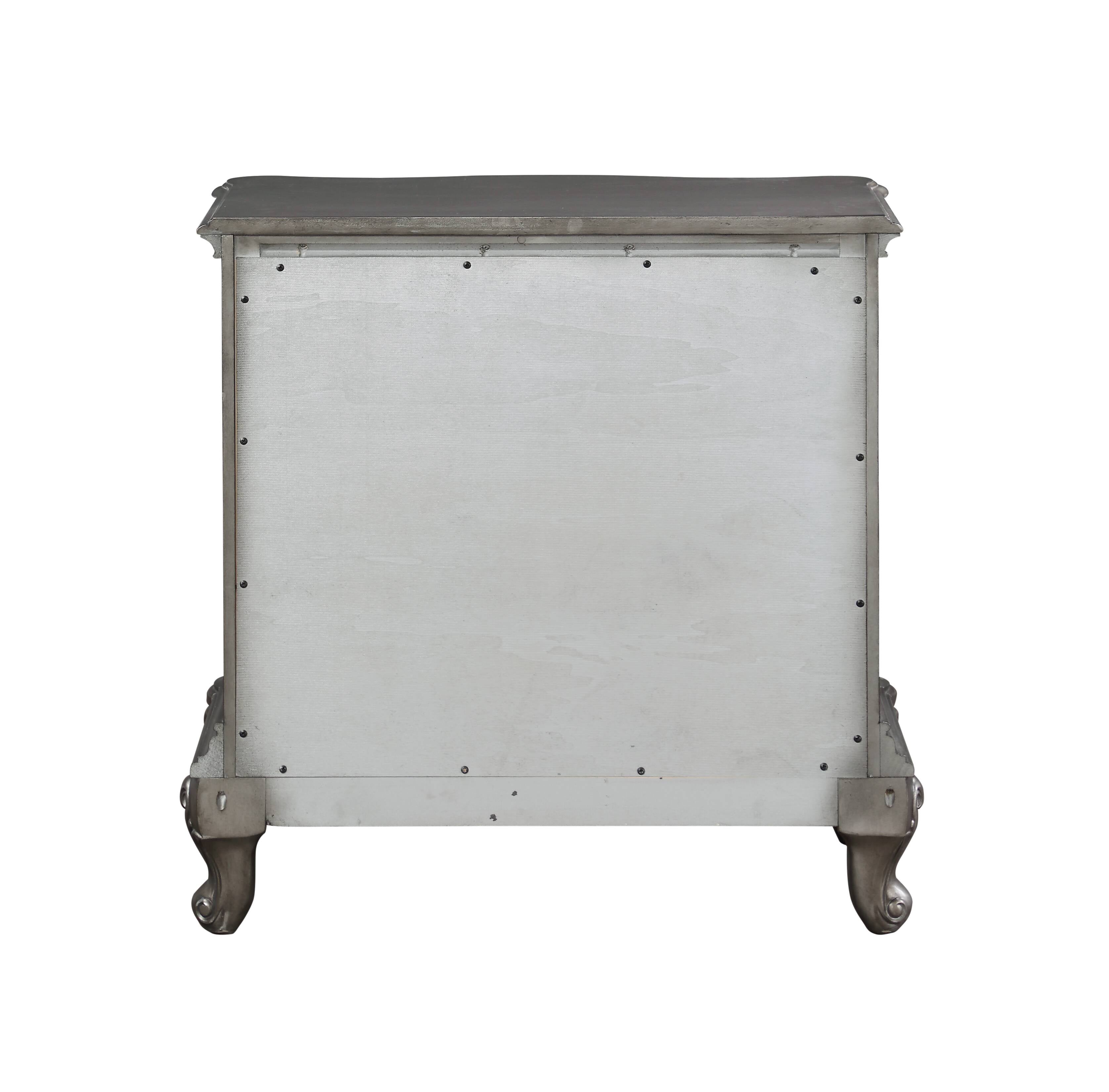 Ariadne Antique Platinum Finish Nightstand