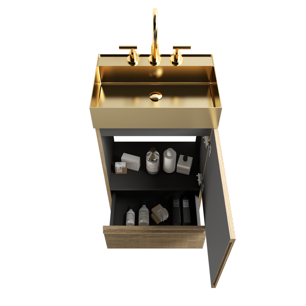 Gada 20" Striped Light Bathroom Vanity