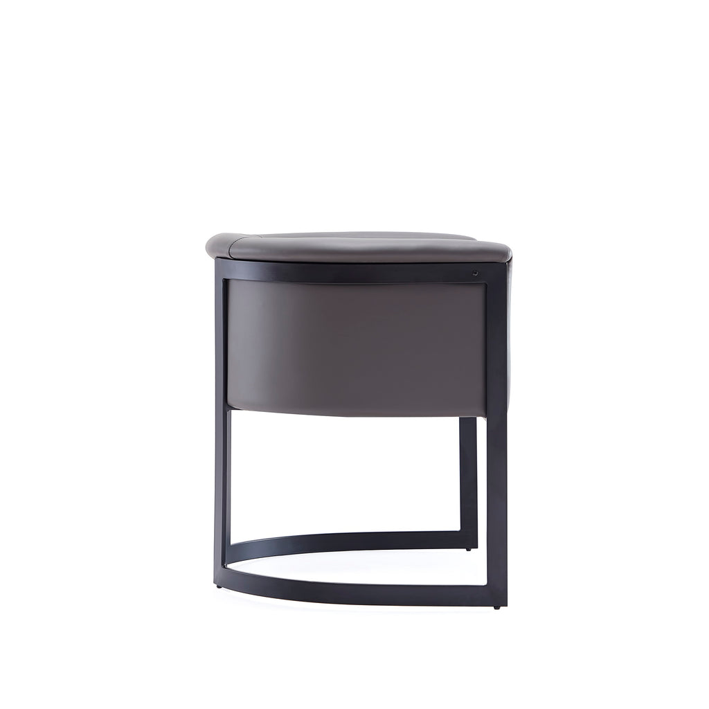 Corso Metal Vegan Leather Dining Chair in Graphite