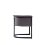 Corso Metal Vegan Leather Dining Chair in Graphite