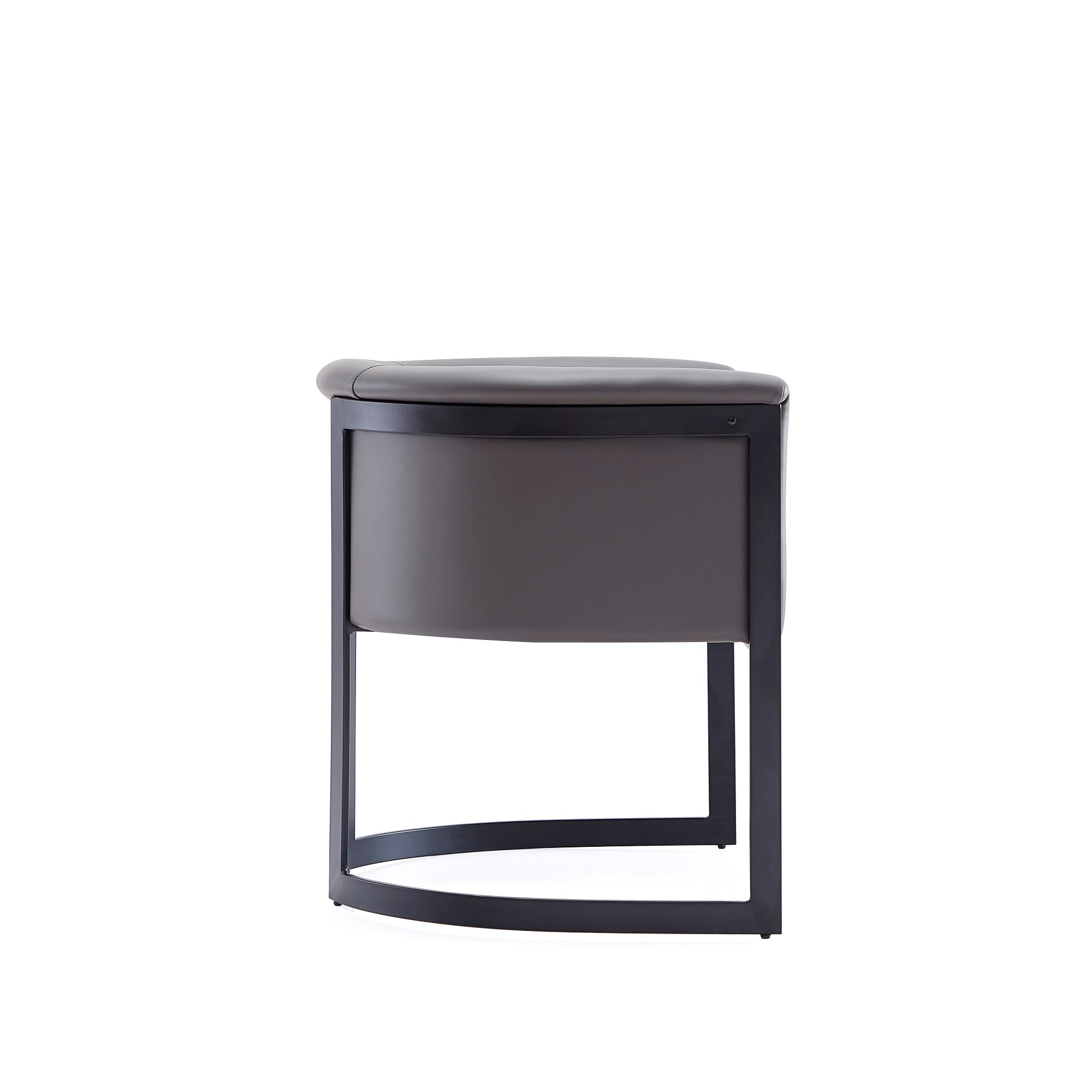 Corso Metal Vegan Leather Dining Chair in Graphite