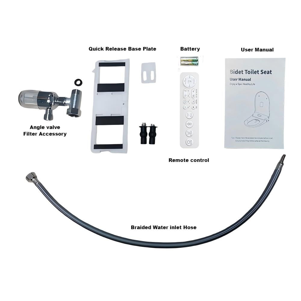 Smart Bidet Toilet Seat with Side Knob Adjustable Heated Seat