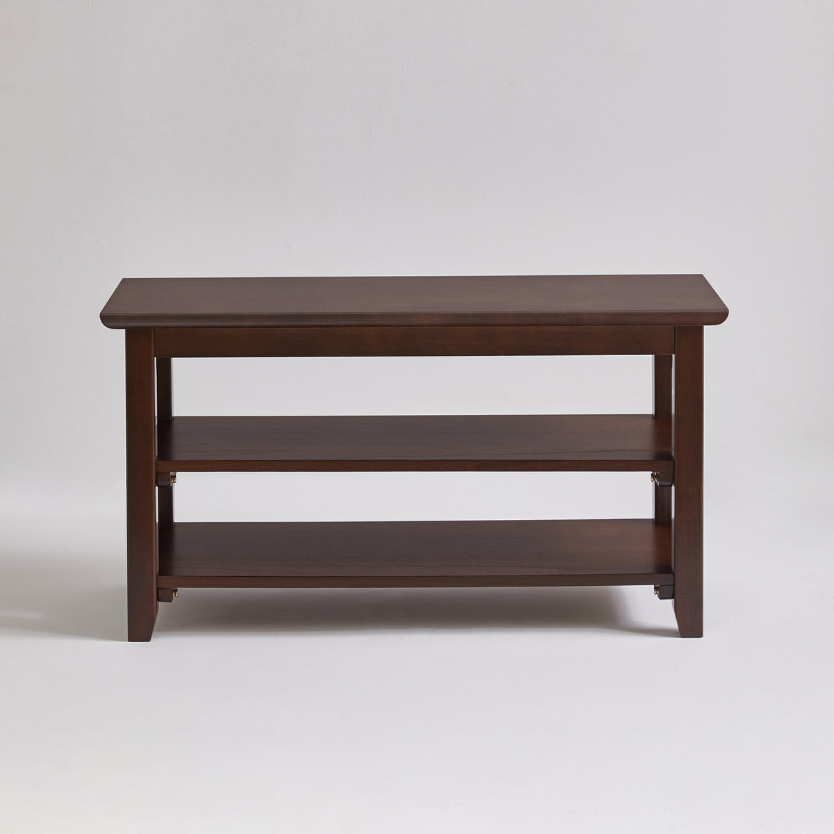2-Tier Solid Wood Shoe Bench