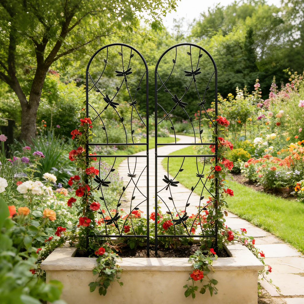 4 Pack Metal Garden Trellis 71" x 19.7"