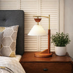 Wooden Bedside Table Lamp