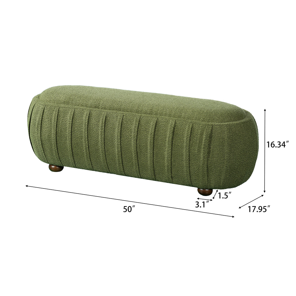 Upholstered Ottoman - Oval Shape