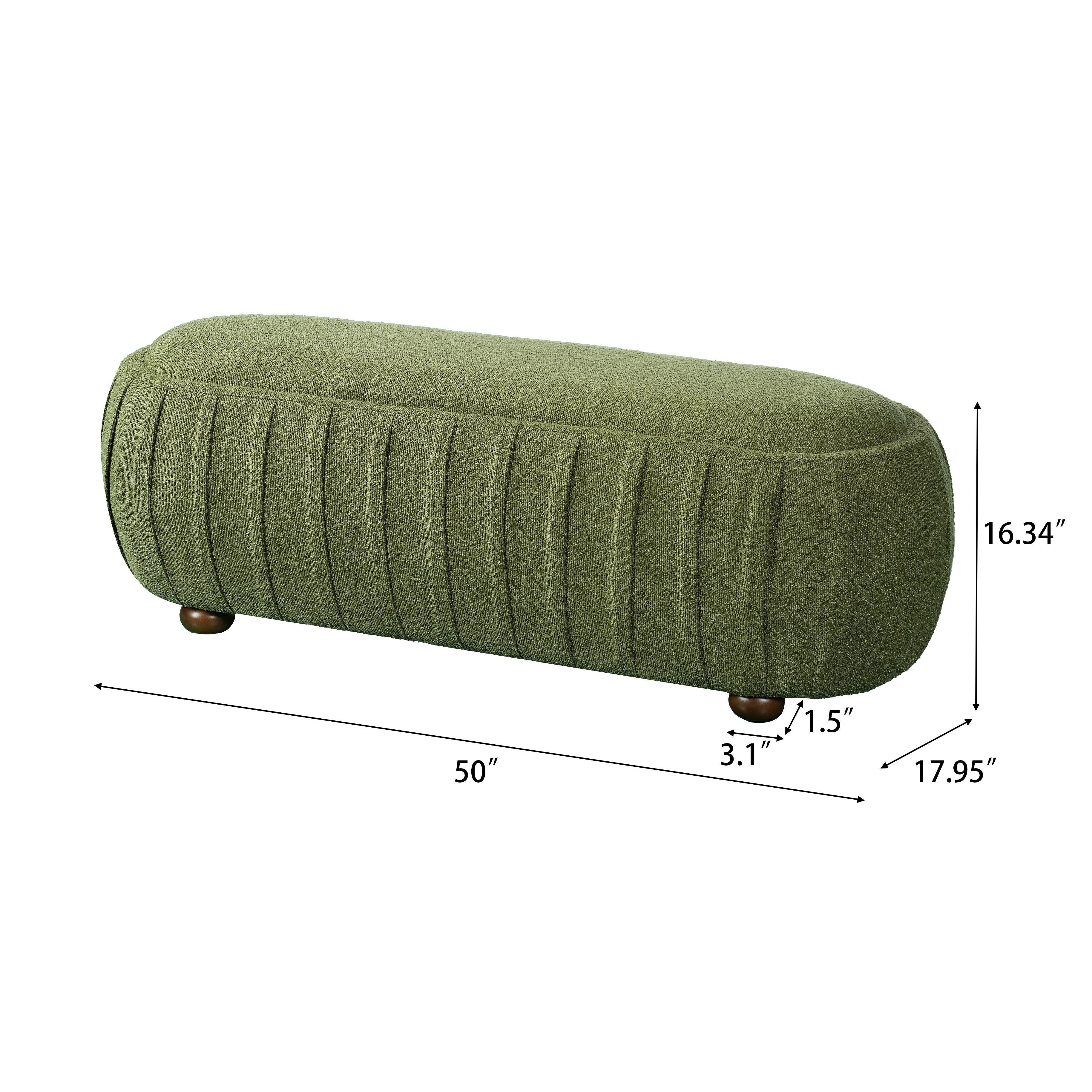 Upholstered Ottoman - Oval Shape
