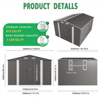10x12FT Outdoor Storage Shed