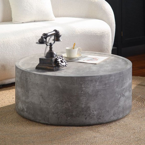 39.37" Round Coffee Table with Mars Pattern