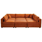 Hayward Burnt Oversized Modern Modular Sectional Sofa