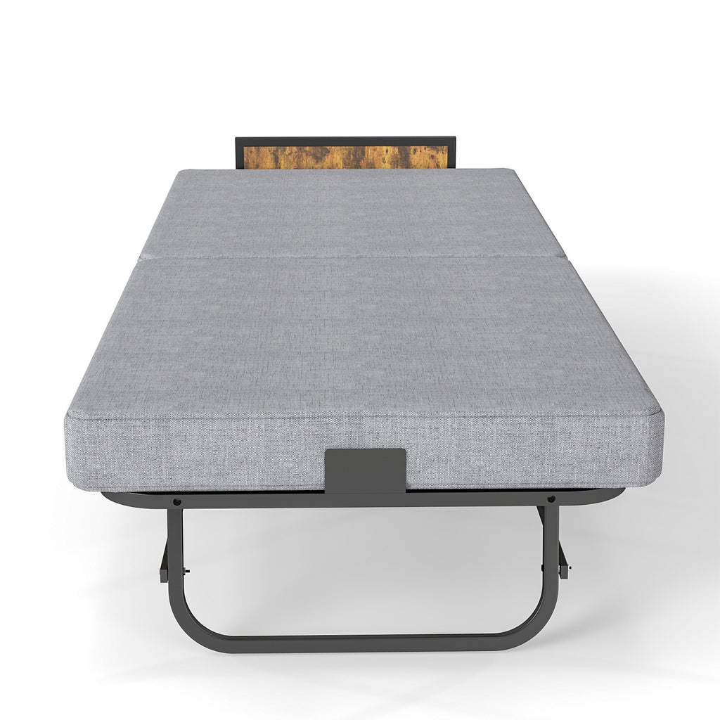 78" Folding Bed with Headboard & USB Charging Station