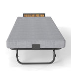 78" Folding Bed with Headboard & USB Charging Station