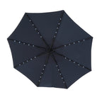 10ft Solar LED Offset Hanging Market Patio Umbrella - Navy Blue