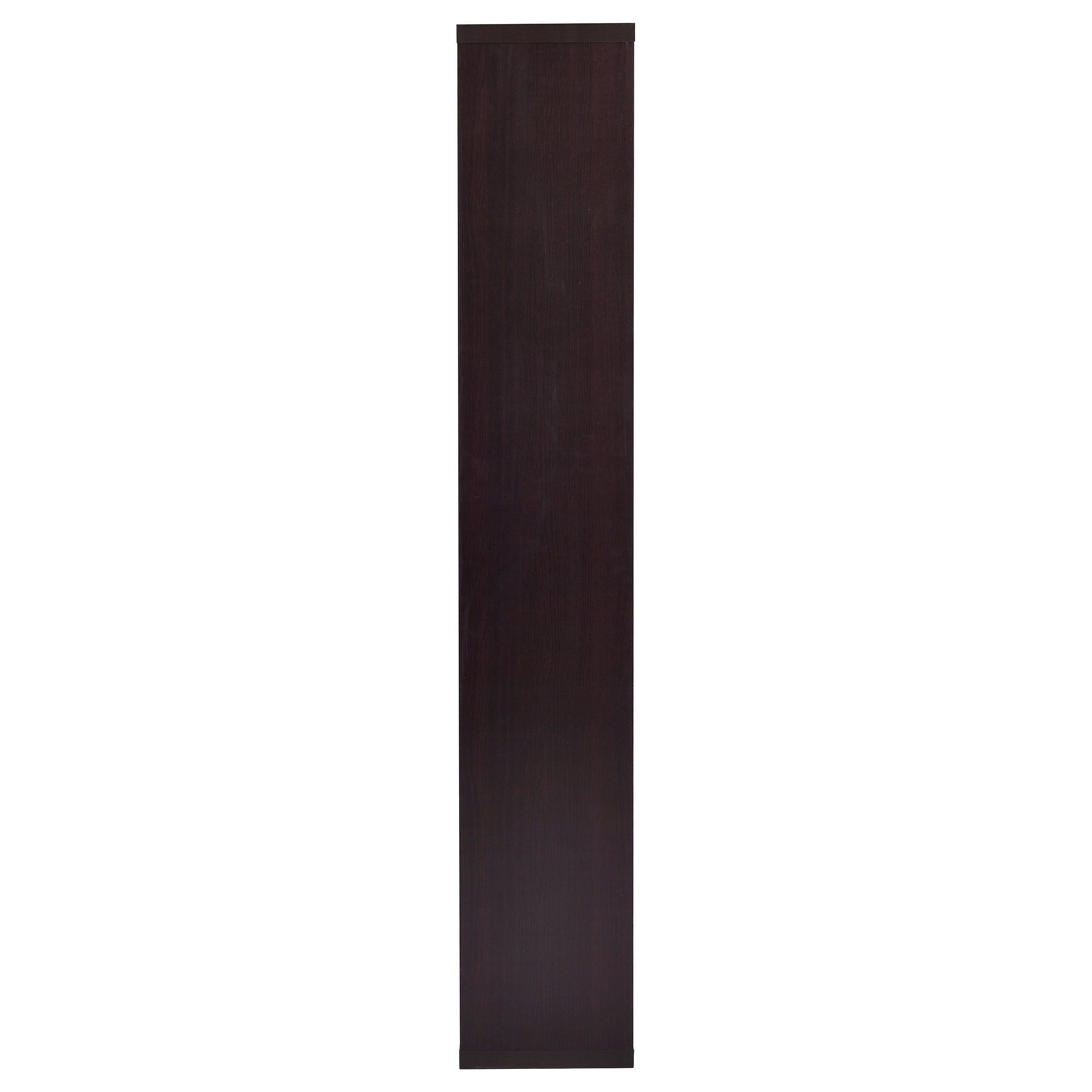 8-Shelf Cappuccino Geometric Bookcase