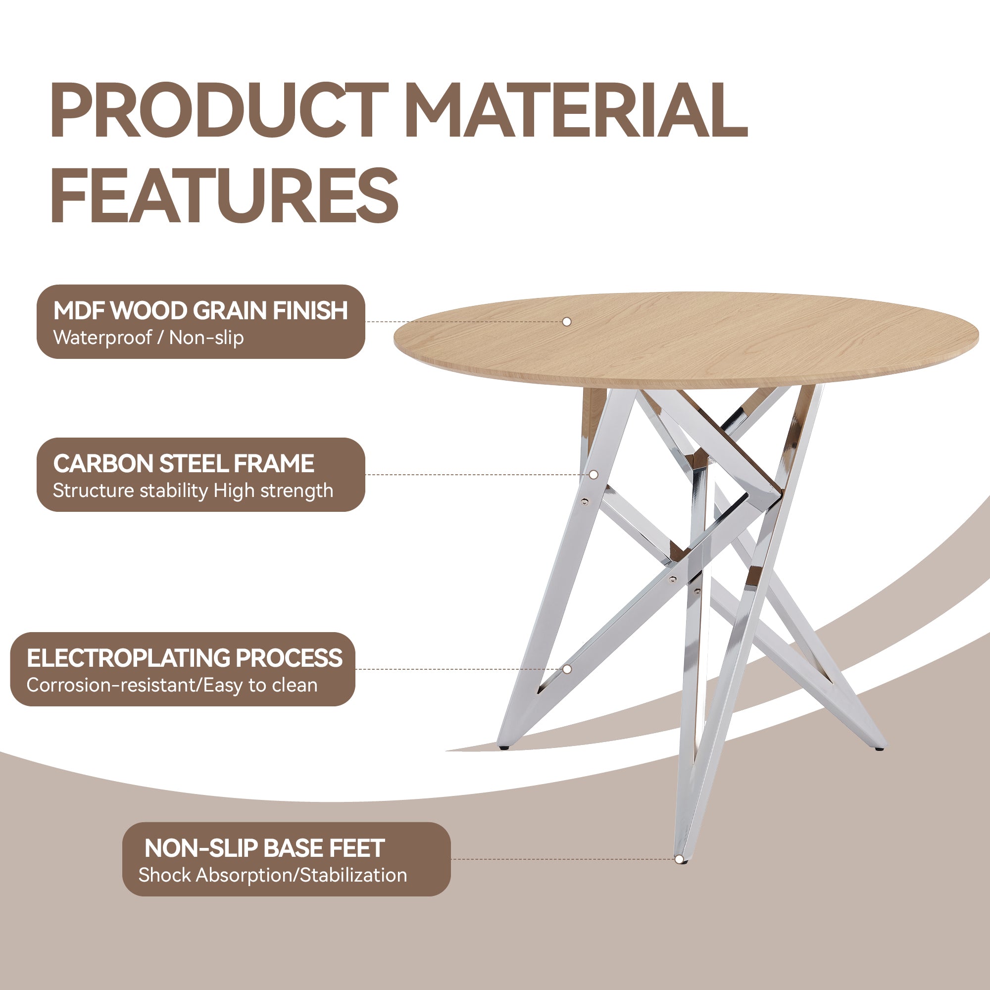 37-Inch Round Dining Table