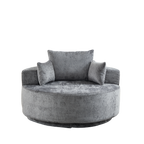 55''L Polyester Foam Single Swivel Chair