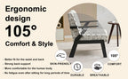 Mid-Century Modern Lounge Armchair - Seat Cushion - Beige & Grey