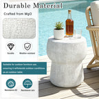 U_Style Outdoor Patio Accent Table with Crack Process
