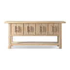 Rowan 78.5" Solid Reclaimed Pine Sideboard with Lower Shelf Heritage Light