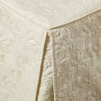 3 Piece Split Corner Pleated Quilted Bedspread