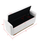 49" Bench with Storage, Storage Ottoman Bench with Safety Hinge
